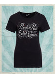 Queen Kerosin Rock'n Roll Rebel Queen Girly T-Shirt Black