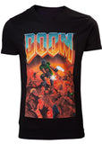 Retro Games Mens Doom Classic Boxart T-Shirt Black