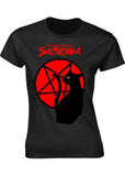 Retro Movies Sabrina The Teenage Witch Girly T-Shirt Black