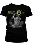 Retro Movies Beetlejuice Headstone Girly T-Shirt Black