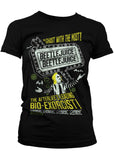 Retro Movies Beetlejuice Bio-Exorcist Girly T-Shirt Black