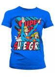 Retro Movies DC Comics Supergirl Girly T-Shirt Blue