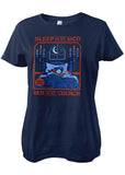 Retro Movies Rhodes Bed Is My Church Girly T-Shirt Navy Blue