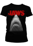 Retro Movies Jaws Poster Girly T-Shirt Black