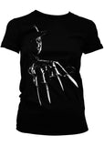 Retro Movies Nightmare On Elm Street Freddy Girly T-Shirt Black