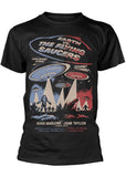 Retro Movies Earth Vs. The Flying Saucers T-Shirt Black