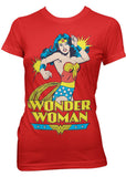 Retro Movies Wonder Woman Girly T-Shirt Red