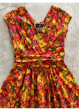Retrolicious Greta Fall Foliage 50's Swing Dress Multi