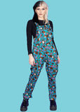 Run & Fly Hedgehog 70's Dungarees Blue