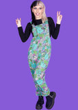 Run & Fly Succulents 70's Dungarees Multi