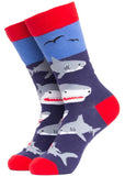 Soctopus Jaws And Effect Shark Socks Blue
