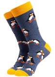 Soctopus Mate For Life Puffins Socks Blue