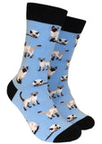 Soctopus Siamese Cats Socks Blue