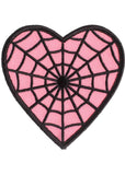 Sourpuss Webbed Heart Patch Pink