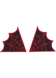 Sourpuss Spiderweb Collar Patch Set Red