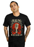 Steady Clothing Mens Sun Records Rockabilly Music T-Shirt Black