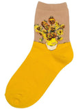 Succubus Art Van Gogh Sunflower Socks Yellow