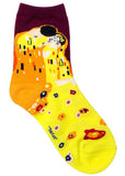 Succubus Art Klimt The Kiss Socks Yellow
