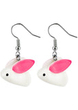 Succubus Bunny Earrings White Pink