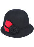 Succubus Headwear Naomi 60's Cloche Hat Black