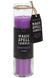 Succubus Prosperity Spell Candle in Glass Lavender