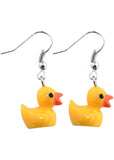 Succubus Jewellery Duck Drop Earrings Yellow