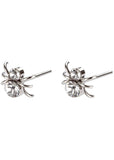 Succubus Jewels Crystal Spider Earrings Silver
