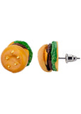 Succubus Jewels Fast Food Hamburger Stud Earrings