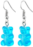 Succubus Jewels Gummy Bear Drop Earrings Blue