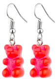 Succubus Jewels Gummy Bear Drop Earrings Red