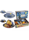 Succubus Art van Gogh Starry Night Set of 2 Cups And Saucers