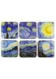Succubus Art Starry Night van Gogh Set Of 6 Coasters