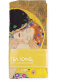 Succubus Art The Kiss Klimt Tea Towel