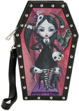 Succubus Bags Coffin Girl Wristlet Wallet Black