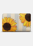 Succubus Bags Book Sunflowers Leather Zip Around Wallet Brown