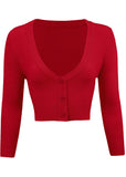 Succubus Clothing Retro Short 50's Cardigan Red