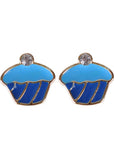 Succubus Crystal Cupcake Earrings Navy