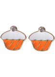 Succubus Crystal Cupcake Earrings Orange
