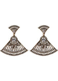 Succubus Crystal Fan Old Hollywood Glamour 20's Earrings