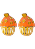 Succubus Cupcake Glossy Earrings Yellow