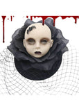 Succubus Fancy Halloween Doll's Head Fascinator Black