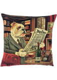 Succubus Home Reading Bulldog Cushion Cover Brown
