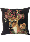 Succubus Home Deer Squirrel Cushion Cover Black