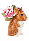 Succubus Home Animal Wood Mouse Vase Brown