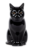Succubus Home Animal Lucky Cat Large Vase Black