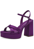 Tamaris Dolly 70's Plateau Sandals Pumps Purple