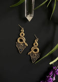 Trollbinde Slithery Scale Snake Earrings Antique Gold