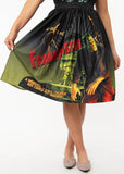 Unique Vintage x Universal Monsters Frankenstein Movie Poster 50's Swing Skirt