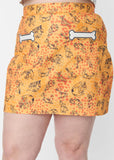 Unique Vintage x Flintstones Dino Mod 60's Skirt Mustard