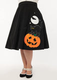 Unique Vintage Halloween 50's Swing Skirt Black with Soundeffect Box